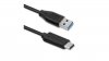 Qoltec Kabel USB typ C 3.1 męski USB 3.0 typ A męski 0.25m